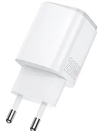 Сетевое зарядное устройство Borofone BAS83A 20w PD/QC3.0 USB-C/USB-A fast charger White - фото Сетевое зарядное устройство Borofone BAS83A 20w PD/QC3.0 USB-C/USB-A fast charger White