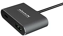 Автомобильное зарядное устройство с быстрой зарядкой Nillkin PowerShare 3xUSB + USB Type-C QC3.0 57W Black (NKC05) - миниатюра 3