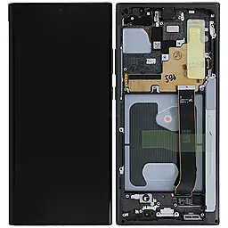 Дисплей Samsung Galaxy Note 20 Ultra N985, Note 20 Ultra 5G N986 з тачскріном і рамкою, сервісний оригінал, Black