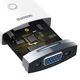 Видео переходник (адаптер) Baseus Lite Series Adapter HDMI - VGA White (WKQX010002) - миниатюра 4
