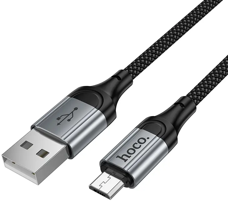 Кабель Hoco X121 USB-A - micro USB 12w 2.4a 1м cable Black - фото 3