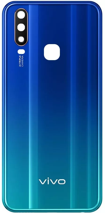 Задняя крышка корпуса Vivo Y15 со стеклом камеры Aqua Blue - фото 1