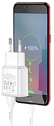 Сетевое зарядное устройство Hoco C88A 2.4a 2xUSB-A ports charger + micro USB cable white - миниатюра 5 Сетевое зарядное устройство Hoco C88A 2.4a 2xUSB-A ports charger + micro USB cable white - миниатюра 5