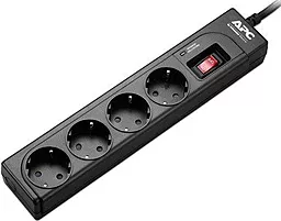 Мережевий фільтр (подовжувач) APC P43B-RS 4 розетки з вимикачем Black - мініатюра 2