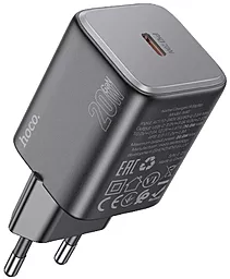Сетевое зарядное устройство Hoco N40 Mighty 20w PD USB-C ports charger black - фото Сетевое зарядное устройство Hoco N40 Mighty 20w PD USB-C ports charger black