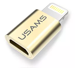 Адаптер-переходник Usams Micro USB to Lightning Gold (US-SJ014)