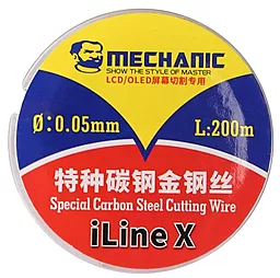 Струна металева для розділення дисплеїв і сенсорів MECHANIC iLine X 0.05 мм / 200 м карбонова