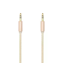 Аудио кабель Gelius AUX mini Jack 3.5mm M/M Cable 1 м gold - фото Аудио кабель Gelius AUX mini Jack 3.5mm M/M Cable 1 м gold