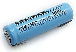 Акумулятор Bossman Li-Ion 14500 3.7V (800mAh) 3.7 V
