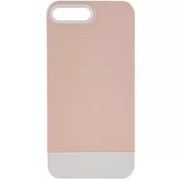 Чехол Epik TPU+PC Bichromatic для Apple iPhone 7 plus, iPhone 8 plus (5.5") Grey-beige / White