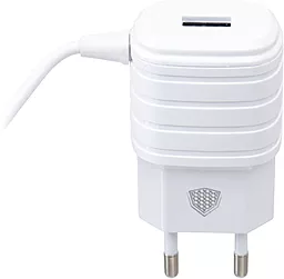Мережевий зарядний пристрій Inkax CD-09 Travel Charger Lightning Cable White