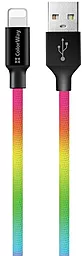 USB Кабель ColorWay Lightning Cable 2.4А Multicolor (CW-CBUL016-MC)