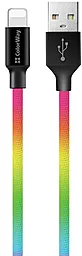 Кабель ColorWay USB-A - Lightning 12w 2.4a 1м cable Multicolor (CW-CBUL016-MC) - фото Кабель ColorWay USB-A - Lightning 12w 2.4a 1м cable Multicolor (CW-CBUL016-MC)