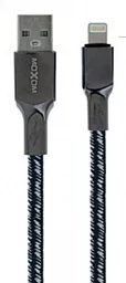 Кабель MOXOM MX-CB75 USB-A - Lightning 12w 3a 1м cable Black - фото Кабель MOXOM MX-CB75 USB-A - Lightning 12w 3a 1м cable Black