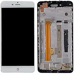 Дисплей ZTE Nubia Z11 mini S (NX549J) с тачскрином и рамкой, White - фото Дисплей ZTE Nubia Z11 mini S (NX549J) с тачскрином и рамкой, White