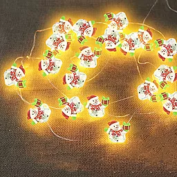 Гирлянда NICHOSI Snowman TXD265 20LED, 2 м, с боксом для батареек AA Warm White - фото Гирлянда NICHOSI Snowman TXD265 20LED, 2 м, с боксом для батареек AA Warm White