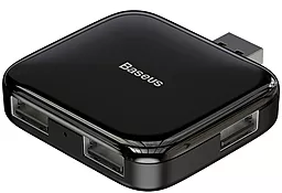 USB хаб (концентратор) Baseus Fully Folded Portable USB-A - 4xUSB 2.0 Black (CAHUB-CW01)