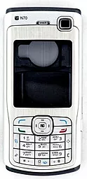 Корпус для Nokia N70 з клавіатурою Silver