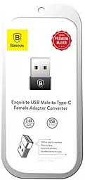 Адаптер-перехідник Baseus Exquisite USB Male to Type-C Female Adapter Converter Black (CATJQ-A01) - мініатюра 8