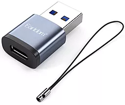 Адаптер-переходник Earldom OT61 M-F USB-A 3.0 -> USB Type-C Black - миниатюра 2
