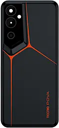 Задняя крышка корпуса Tecno Pova Neo 2 со стеклом камеры Mecha Black - фото Задняя крышка корпуса Tecno Pova Neo 2 со стеклом камеры Mecha Black