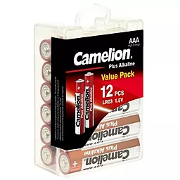 Батарейки Camelion Plus Alkaline LR03/AAA (LR03-PBH12) 12шт 1.5 V - фото Батарейки Camelion Plus Alkaline LR03/AAA (LR03-PBH12) 12шт 1.5 V