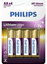 Батарейки Philips AA FR6 Lithium Ultra 4шт (FR6LB4A/10)