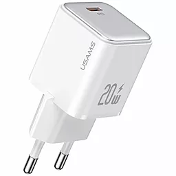 Мережевий зарядний пристрій Usams US-CC183 20w PD USB-C home charger white (CC183TC02)