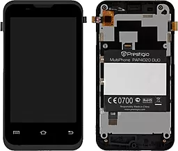 Дисплей Prestigio MultiPhone 4020 Duo с тачскрином и рамкой, оригинал, Black