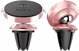 Держатель магнитный Baseus Small Ears Series Magnetic Car Air Vent Mount Rose Gold (SUER-A0R) - фото Держатель магнитный Baseus Small Ears Series Magnetic Car Air Vent Mount Rose Gold (SUER-A0R)