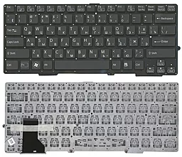 Клавіатура для ноутбуку Sony SVS13 з підсвіткою Light без рамки чорна