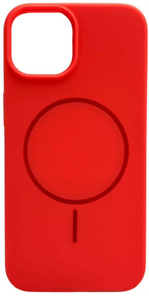Чехол Silicone Case Full Fine Ring MagSafe для Apple iPhone 14  Peach - фото 1