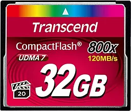 Карта памяти Transcend Compact Flash 32GB 800X UDMA 7 (TS32GCF800)