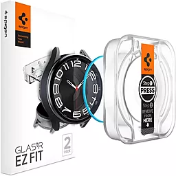 Защитное стекло Spigen для Galaxy Watch 6 Classic (43mm) - EZ FiT GLAS.tR (2шт), Clear (AGL07067)