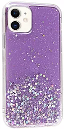 Чехол Epik Star Glitter Apple iPhone 11 Clear/Lilac