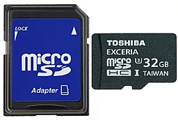 Карта памяти Toshiba microSDHC 32GB Exceria UHS-I U3 + SD-адаптер (SD-CX32UHS1(6A)