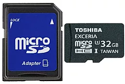 Карта пам'яті Toshiba microSDHC 32GB Exceria UHS-I U3 + SD-адаптер (SD-CX32UHS1(6A) - фото Карта пам'яті Toshiba microSDHC 32GB Exceria UHS-I U3 + SD-адаптер (SD-CX32UHS1(6A)