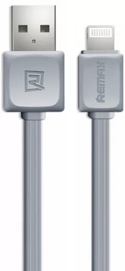 Кабель Remax Fast Pro USB-A - Lightning 12w 2.4a 1м cable Grey (RC-129i) - фото 1