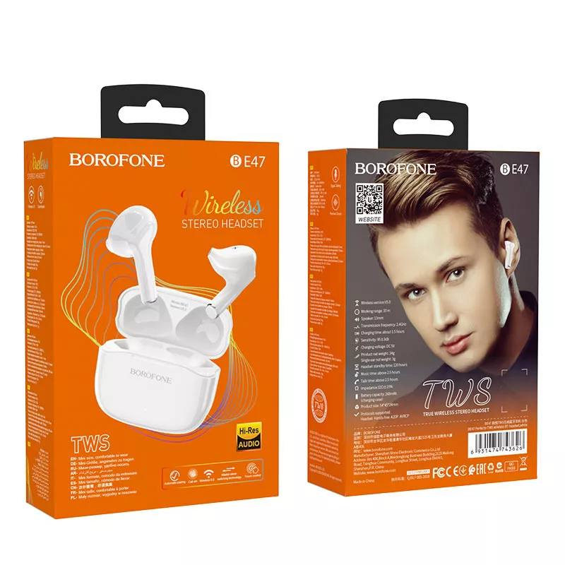 Наушники Borofone BE47 Perfecto White - фото 3