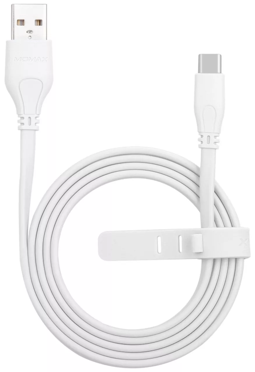 Кабель Momax Go Link USB-A - Type-C 12w 2.4a 1м cable White (DTA7W) - фото 1