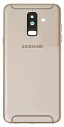 Задняя крышка корпуса Samsung Galaxy A6 Plus 2018 A605F со стеклом камеры Gold
