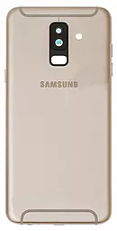 Задняя крышка корпуса Samsung Galaxy A6 Plus 2018 A605F со стеклом камеры Gold - фото Задняя крышка корпуса Samsung Galaxy A6 Plus 2018 A605F со стеклом камеры Gold