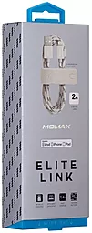 Кабель USB Momax Elit Link Lightning Cable 2.4A 2m Silver (DL3S) - миниатюра 8