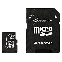 Карта пам'яті Exceleram microSDHC 32GB Class 10 UHS-I U1 + SD-адаптер (MSD3210AU1V10) - фото Карта пам'яті Exceleram microSDHC 32GB Class 10 UHS-I U1 + SD-адаптер (MSD3210AU1V10)