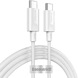 Кабель USB PD Baseus Xiaobai 20V 5A 1.5M USB Type-C - Type-C Cable White (CATSW-D02)
