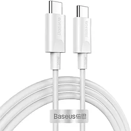 Кабель Baseus USB Type-C - Type-C 100w 5a 1.5м PD cable White (CATSW-D02) - фото Кабель Baseus USB Type-C - Type-C 100w 5a 1.5м PD cable White (CATSW-D02)