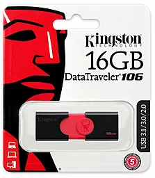 Флешка Kingston 16GB DataTraveler 106 USB3.1 (DT106/16GB) Black - мініатюра 5