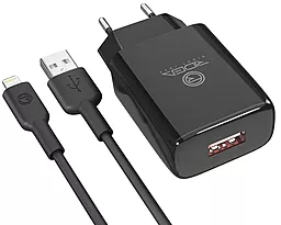 Сетевое зарядное устройство Ridea RW-11011 Element 2.1a home charger + Lightning cable black
