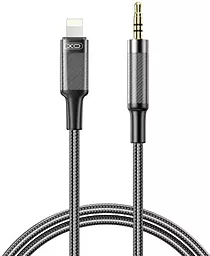 Аудіо кабель XO NB-R279A AUX mini Jack 3.5 mm - Lightning M/M cable 1 м black
