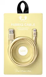 Кабель USB Fresh 'n Rebel Fabriq Lightning Cable 1,5m Buttercup (2LCF150BC) - миниатюра 4